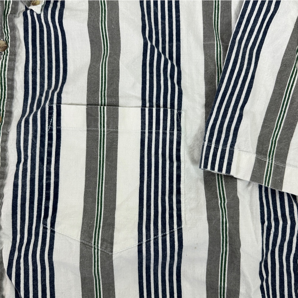 VTG Sierra Pacific Vertical Stripes XL Button Down Short Sleeve‎ Shirt - Picture 10 of 11